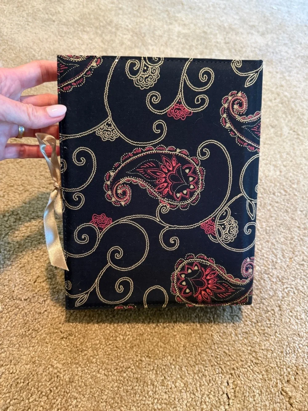 Elegant Black Paisley Photo Album Binder